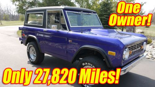 1976 ford bronco sport 4x4 only 27,820 actual miles! one family owned! solid!