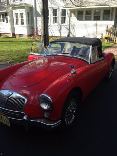 1959 mg-a convertible,candy apple red good condition