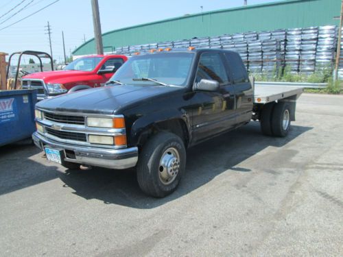 1997 chevy 3500 flatbed 8&#039; aluminum bed 7.4 liter engine