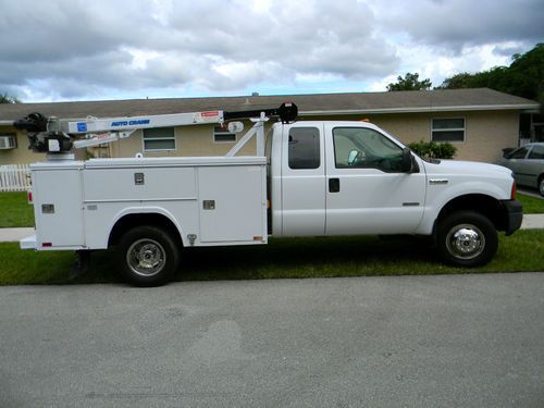 Ford f450 f550 diesel 4x4 mechanics utility service crane truck auto crane 3203