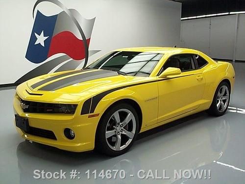 2010 chevy camaro ss rs 6-speed htd leather 20's 16k mi texas direct auto