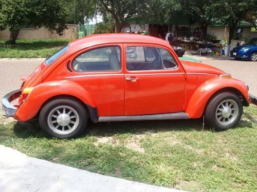 1978 orange volkswagon beetle