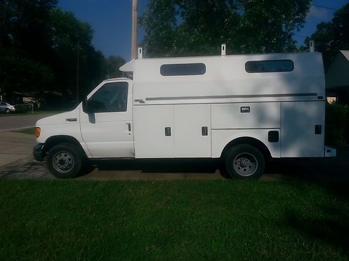 Ford e350 dually diesel utility cargo van kuv stahl bed