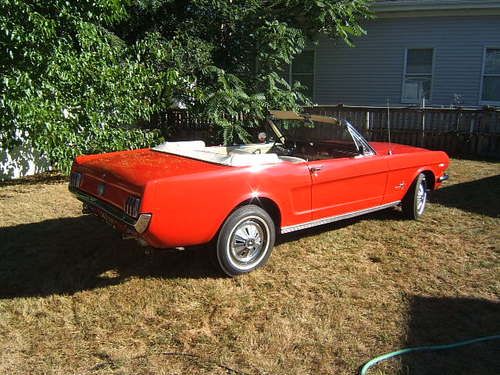 1966 ford mustang convertible 289 engine automatic red color nice classic car