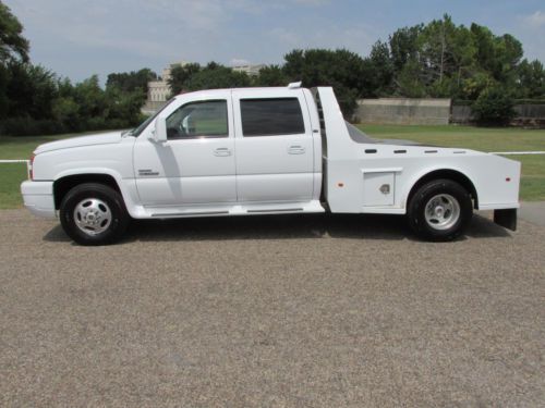 06 k3500 crew cab lt3 4x4 6.6l duramax diesel skirted flatbed roof res must see