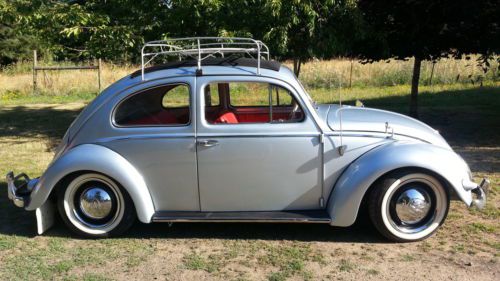 1955 vw volkswagon bug oval window sun roof three fold ragtop