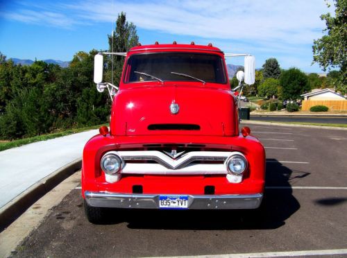 1955 ford cabover coe pickup flatbed truck c-800 big job