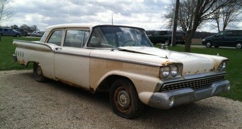 1959 ford fairlane 2dr  post barn find  original paint/one owner stickshift