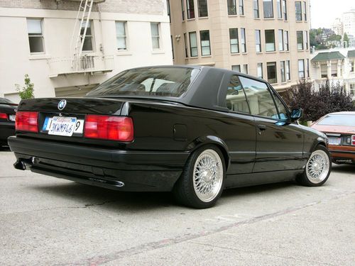 1992 bmw e30 cabrio, black, 5spd, hardtop, alpina/dinan