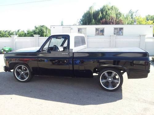 1977 restored classic chevy truck short bed {fleetside}black