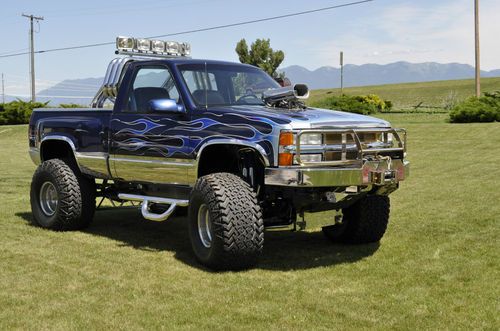 1992 blown nos injected gmc sierra 1500 4x4 lifted show and go truck