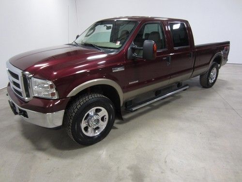 2005 ford f250 turbo diesel crew cab 4x4 long bed lariat 1 owner  80 pics