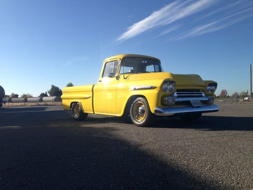 1959 chevy apache short bed fleet side frame up build 20,994 mi california truck