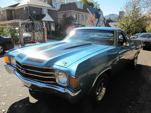 1972 chevy chevelle el camino ss (real deal) lemans blue stunning!
