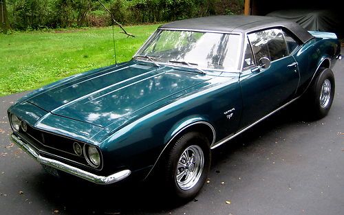 1967 camaro coupe,green/black,v-8,4 speed,12 bolt posi,ps,pdisc,solid driver,exc