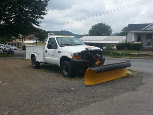 2001 ford f350 super duty 4x4 utility truck with snowplow