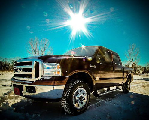 2007 ford f-250 super duty crew cab 4x4 63/4 ft bed dark red 66,000 miles