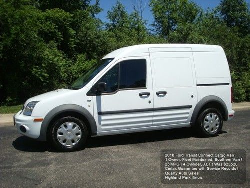 2010 ford transit xlt cargo van 1 owner fleet maintained 25 mpg carfax a/c auto