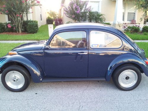 1970, vw, beetle, cobalt blue, excellent, garage kept, runs nicely, great paint