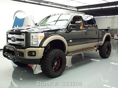 2012 ford f-250 king ranch diesel 4x4 lift sunroof 11k! texas direct auto