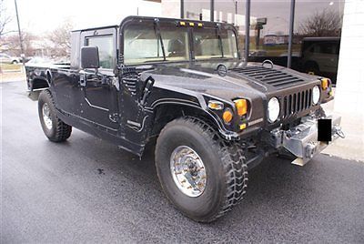 1995 am general hummer h1 awd truck 5.7l v8 gas black low miles rare winch nice!