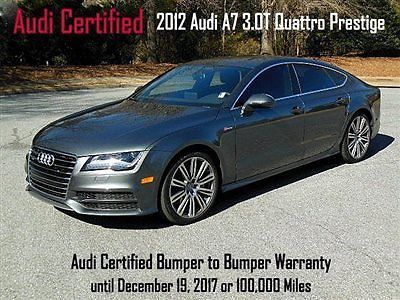 3.0t quattro, audi certified 100,000 mile bumper to bumper warranty