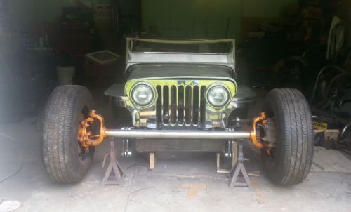 1950&#039;s jeep cj3a stainless steel custom project, small block, air bagged