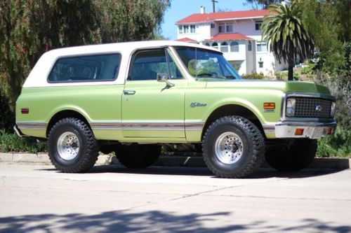 1972 chevrolet blazer cst 4x4 v8 auto ac dry, rust free california truck $14,900