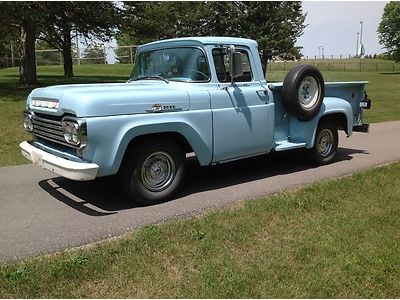 1959 ford f100 v8 custom cab stepside, neat history, ready to have fun with now!