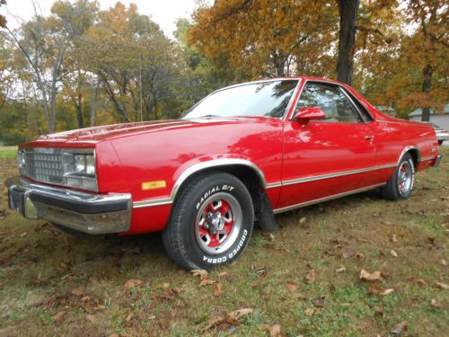 1986 chevrolet el camino pickup 2dr fire engine red