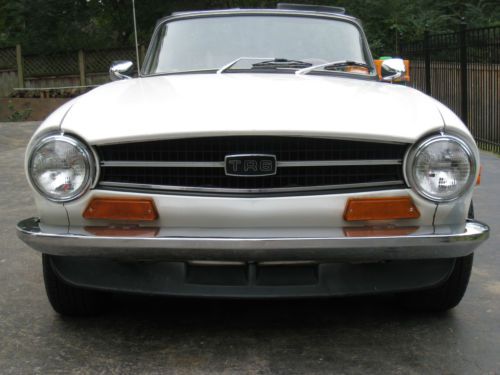1973 triumph tr6 tr-6 with overdrive white convertible ***hard top included***