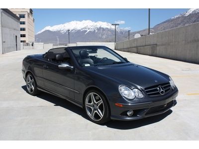 2008 mercedes benz clk550 convertible sports package navigation black leather