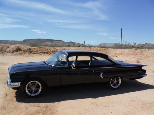 1960 rare! biscayne 2 door california car ! 350 4 speed, midnight black !!!