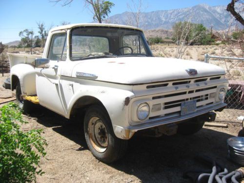 Original 1962 ford f250 stepside with 292ci &amp; 4 speed- rare pto hydraulic bed nr
