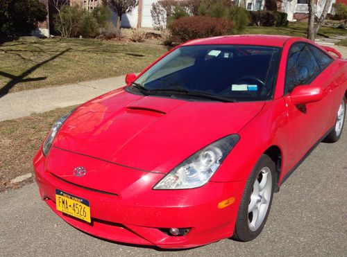 Red 2003 gt toyota celica 86k new engine! manual 5 speed. runs perfect!