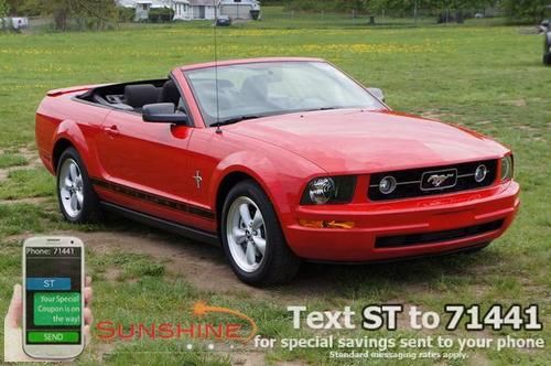 2007 ford mustang v6 premium, convertible, only 11,000 miles, clean carfax
