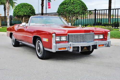 Firethorn red mint fuel injected 76 cadillac eldorado convertible 27,558 miles.