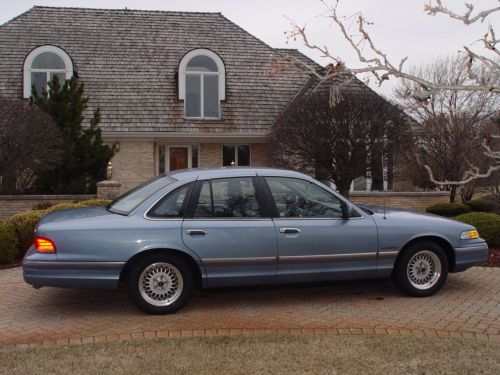 1994 ford crown victoria lx blue w&#039;blue leather interior