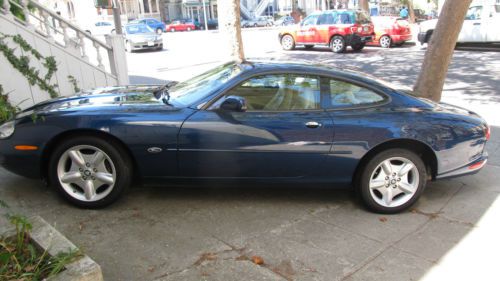 Xk8 coupe blue/tan and only 43,900 miles