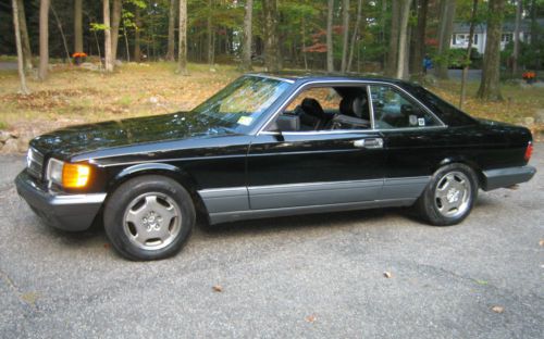 1990 mercedes 560 sec coupe no reserve!!!  black on black