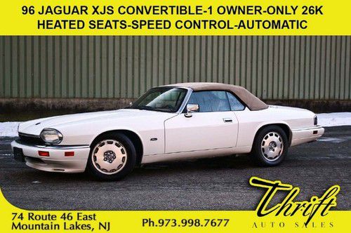 96 jaguar xjs convertible-1 owner-only 26k-heated seats-speed control-automatic