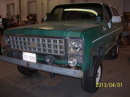 1980 chevy k-5 blazer 4x4 green machine with lock outs no reserve