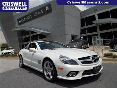 2011 mercedes benz sl 550 white one owner nav amg convertible low miles loaded