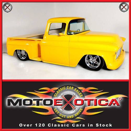 1955 custom pick up, multiple magazine cover truck, air ride, leather