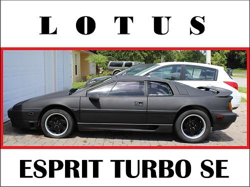 1991 lotus esprit (espree) turbo se black mid-engine restoration project