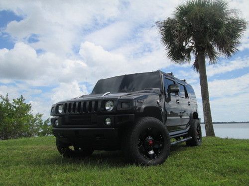 2006 hummer h2 wagon rockstars blacked out audio system 35s vortec