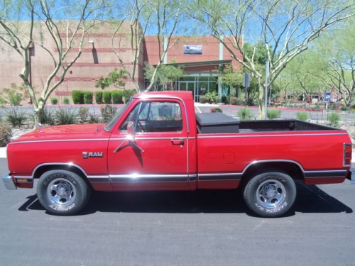 1986 dodge truck d150 pickup sweptline short bed 2wd 4 speed ac