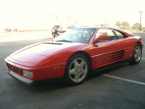 1992 ferrari 348 ts, red/tan, 10,394 miles, engine out major service 3/27/14