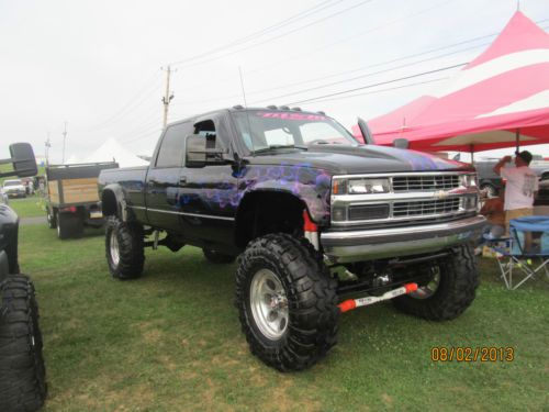 Lifted chevy crew cab straight axle