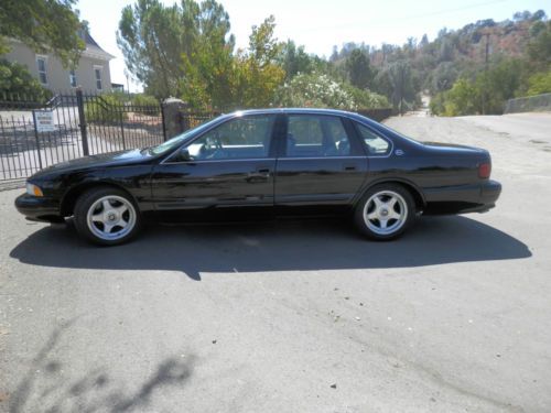 1995 chevy, chevrolet impala ss black with gray leather interior